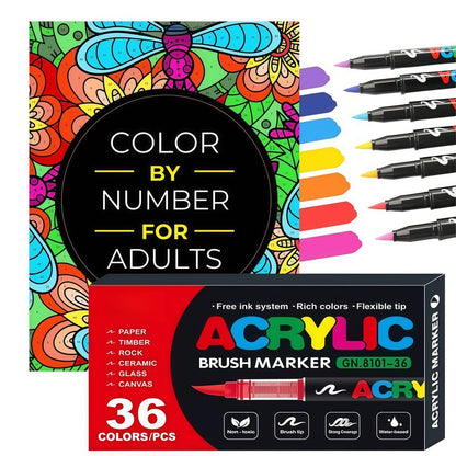 Color By Number Art Book for Adults – 75 Relaxing Designs